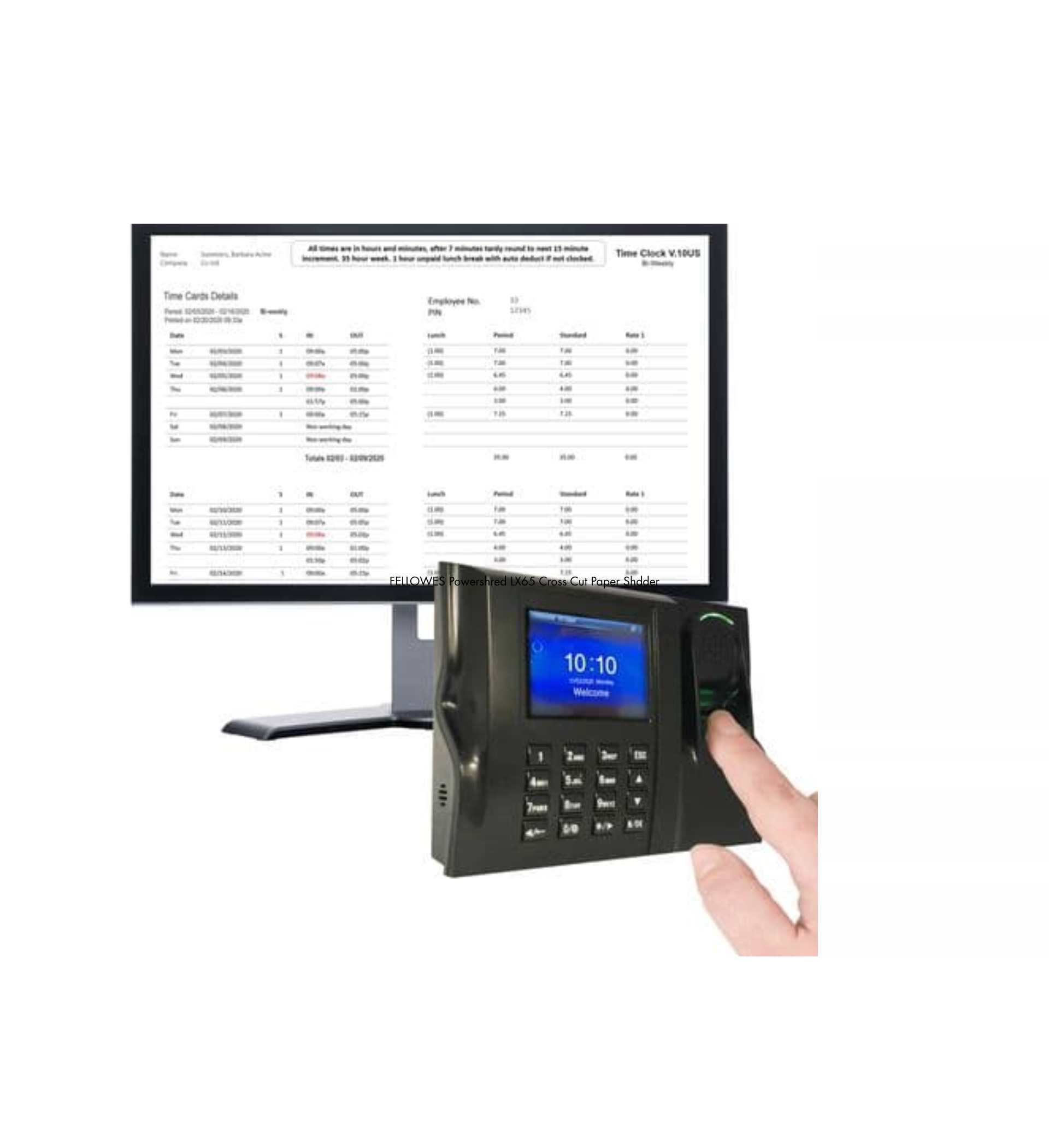 Clocking in machines | Geotime 10 Biometric fingerprint