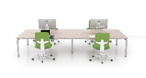Desk D (1000mm x 800mm) - Double (4 Users)