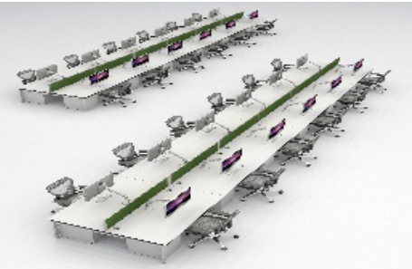 Desk D (1000mm x 800mm) - Double (10 Users)