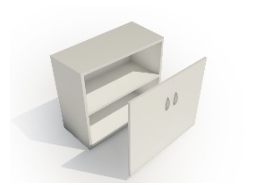 Doors for MFC Desk High Open Unit with a Shelf