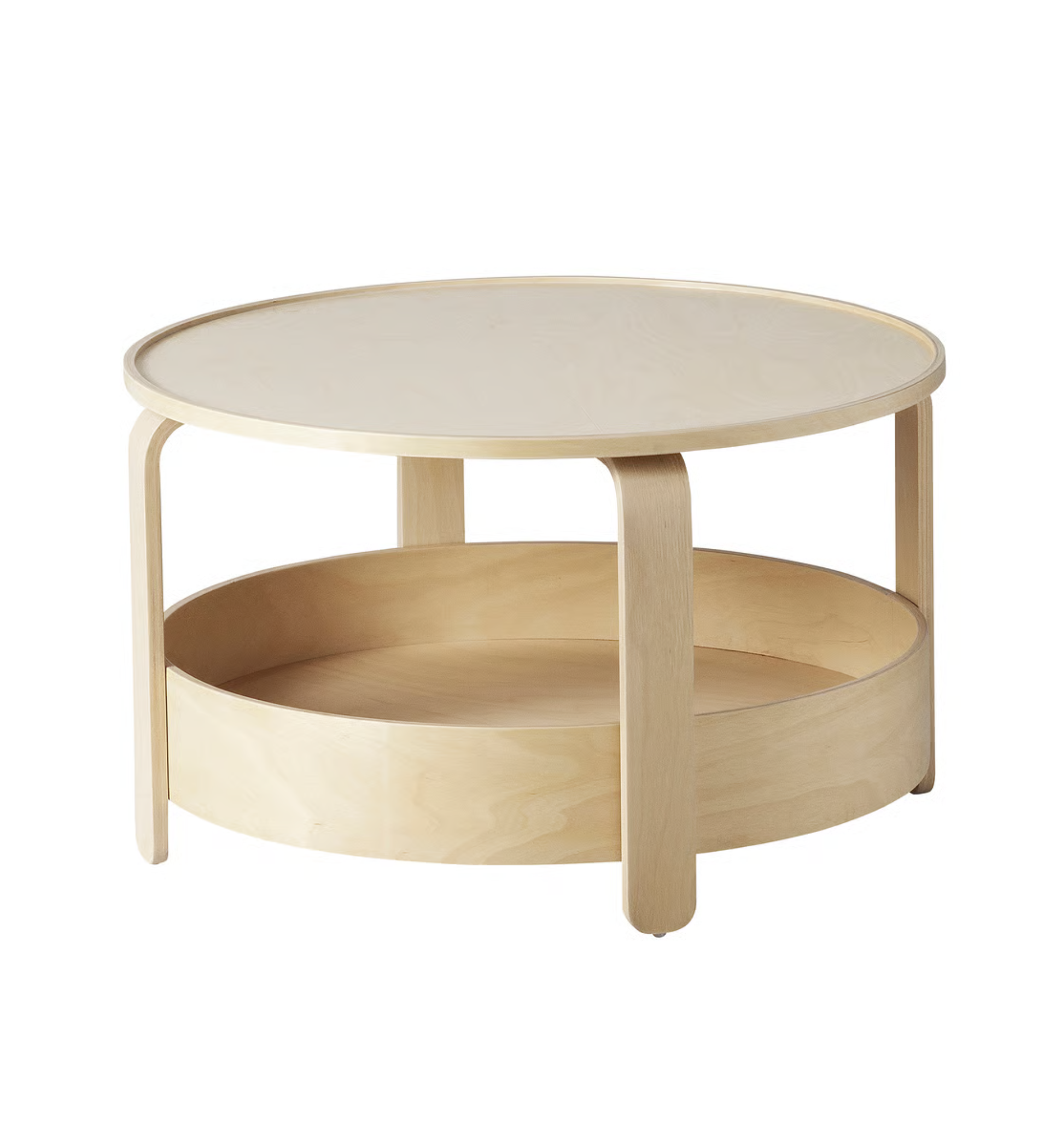 Birch-Veneer Coffee Table