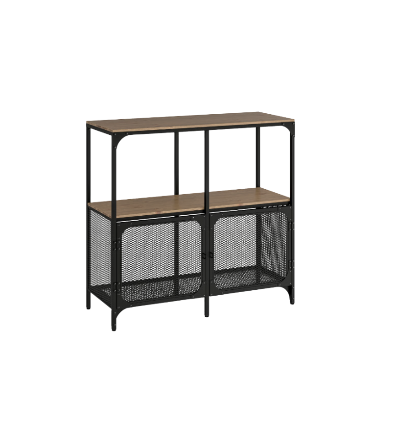 Shorter Black Shelving Unit