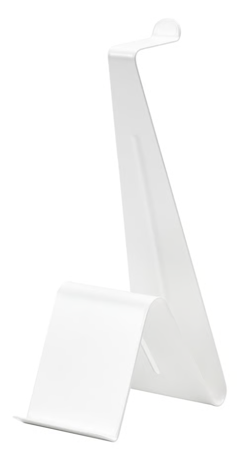 White Tablet Stand-Headset