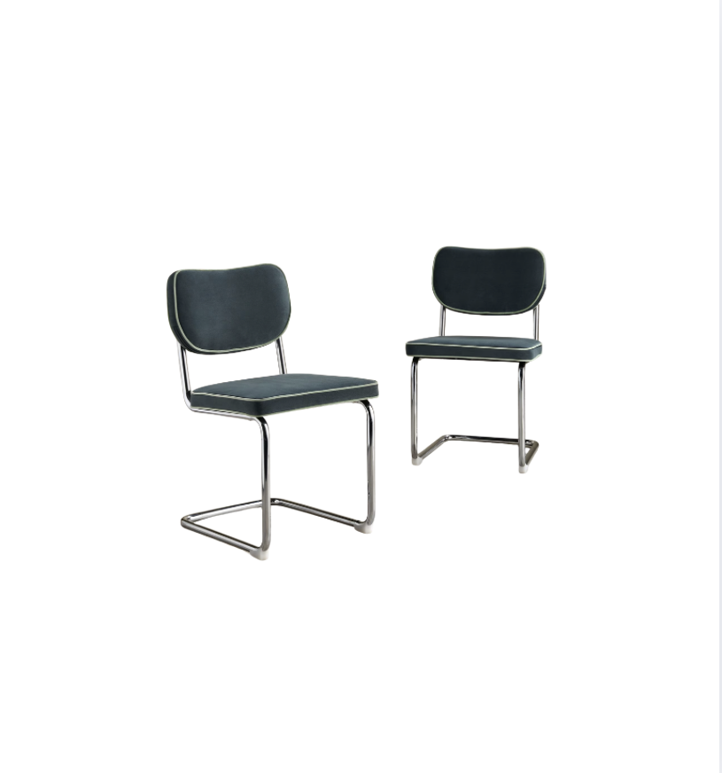 2-Set Chairs in Velvet Green