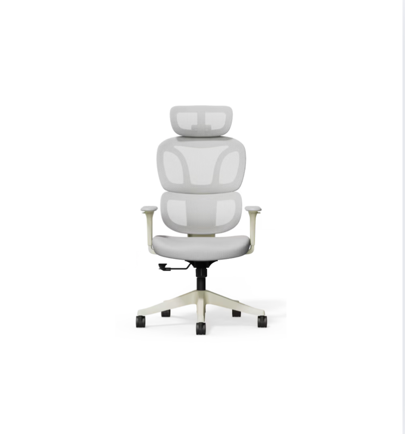 Ergonomic Cloud-Cushion Grey Desk Chair